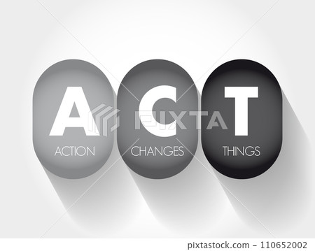 ACT - Action Changes Things acronym, business concept background 110652002