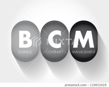 BCM - Business Continuity Management acronym, business concept background 110652029