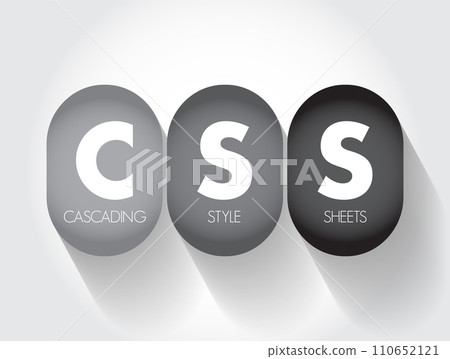 CSS Cascading Style Sheets - language used for describing the presentation of a document written in a markup language, acronym text concept background CSS Cascading Style Sheets - language used for describing the presentation of a document written in a markup language, acronym text concept background 110652121