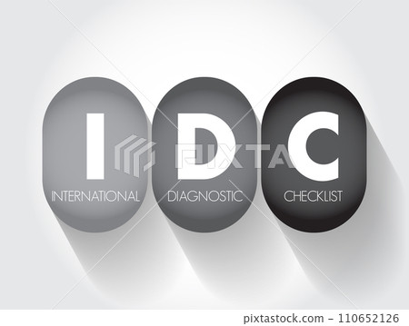 IDC - International Diagnostic Checklist acronym, business concept background 110652126