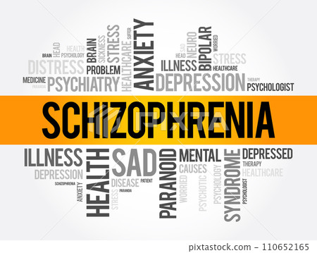 Schizophrenia word cloud collage, health concept background Schizophrenia word cloud collage, health concept background 110652165