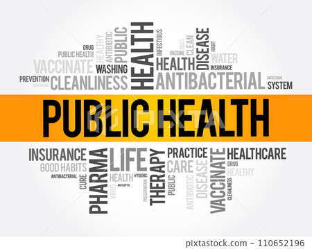 Public health word cloud collage, healthcare concept background Public health word cloud collage, healthcare concept background 110652196