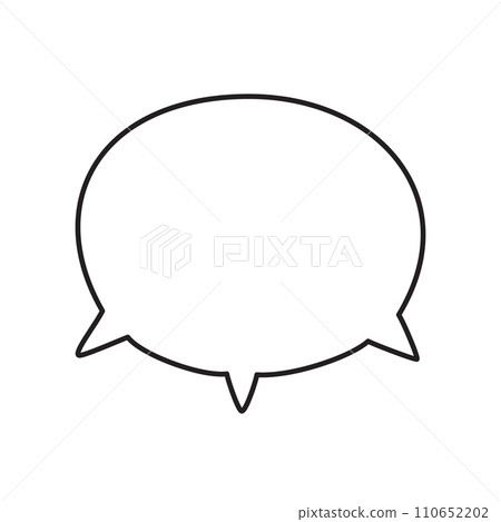 Hand drawn speech bubble isolated on white background Hand drawn speech bubble isolated on white background 110652202