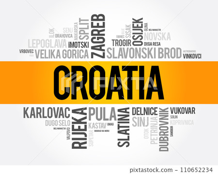 List of cities and towns in Croatia, word cloud collage, business and travel concept background List of cities and towns in Croatia, word cloud collage, business and travel concept background 110652234