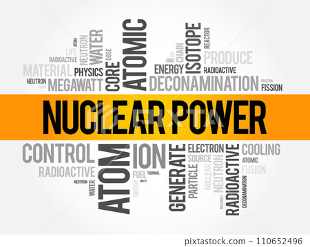 Nuclear Power word cloud collage, concept background Nuclear Power word cloud collage, concept background 110652496