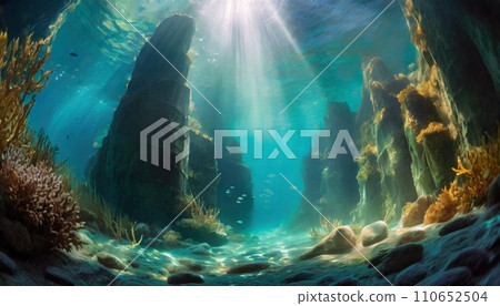 水下攝影，海底（AI 生成） 110652504