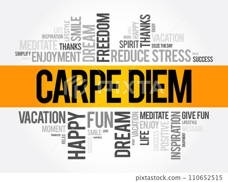 Carpe Diem word cloud collage, concept background 110652515