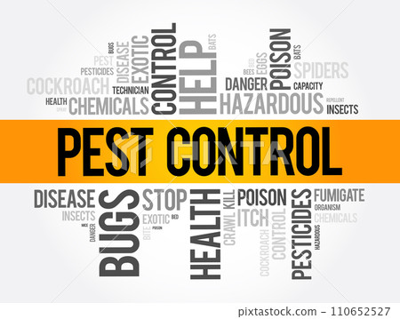 Pest Control word cloud collage, health concept background Pest Control word cloud collage, health concept background 110652527
