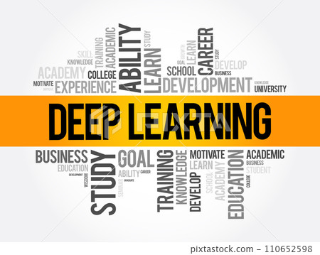 Deep Learning word cloud collage, education concept background 110652598