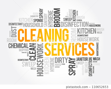 Cleaning Services word cloud collage, concept background 110652653