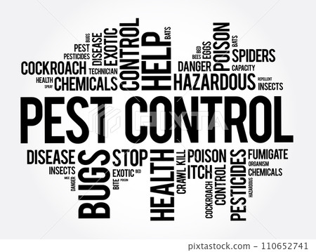 Pest Control word cloud collage, health concept background Pest Control word cloud collage, health concept background 110652741