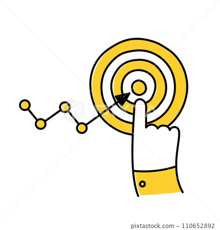 Path chart to target.-插圖素材 [110652892] - PIXTA圖庫