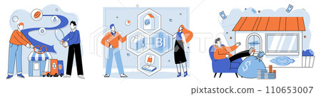 Local business. Vector illustration. Efficient business practices help maximize productivity and minimize waste in local businesses Profitable business operations ensure sustainability and enable Local business. Vector illustration. Efficient business practices help maximize productivity and minimize waste in local businesses Profitable business operations ensure sustainability and enable 110653007