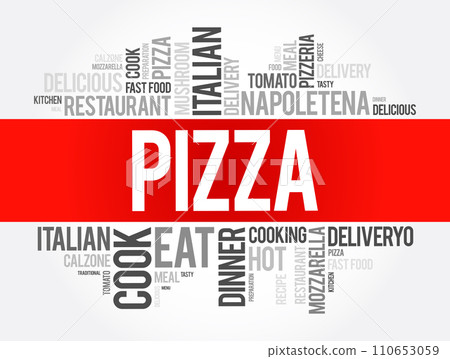 PIZZA word cloud collage, food concept background PIZZA word cloud collage, food concept background 110653059