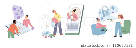 Game therapy vector illustration. Psychology and psychotherapy contribute to understanding psychological impact gaming on individuals mental well-being Game therapy combines gaming elements Game therapy vector illustration. Psychology and psychotherapy contribute to understanding psychological impact gaming on individuals mental well-being Game therapy combines gaming elements 110653151