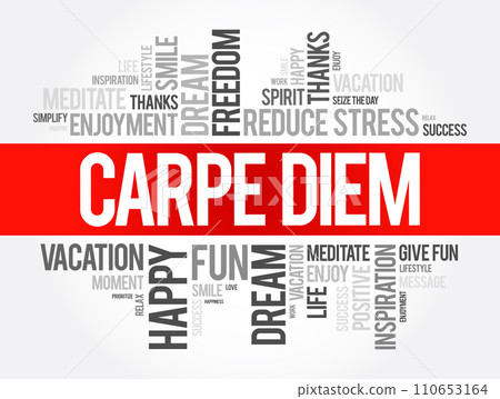 Carpe Diem word cloud collage, concept background 110653164