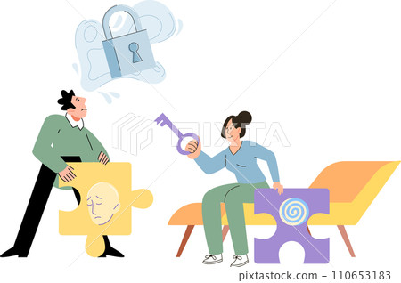 Game therapy vector illustration. Gaming can offer occupational opportunities for individuals with disabilities, promoting inclusivity and empowerment Learning through games provides interactive 110653183
