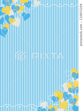 White day background with hearts and stripes-vertical-1 110653204