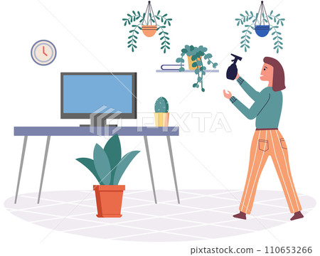 People relaxing vector illustration. People find happiness in calmness their surroundings Engaging in pleasurable pastimes brings sense leisure The relaxed atmosphere helps people feel at ease 110653266
