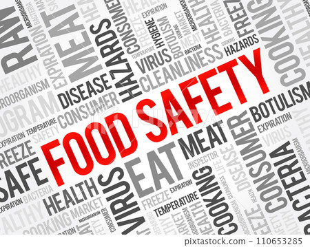 Food Safety word cloud collage, concept background 110653285