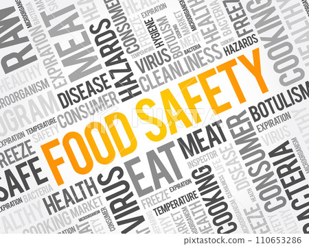 Food Safety word cloud collage, concept background 110653286