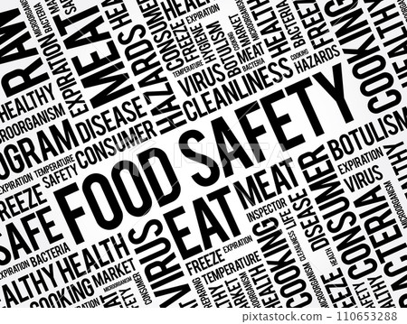 Food Safety word cloud collage, concept background 110653288