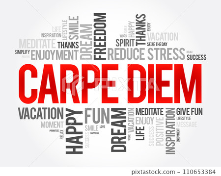 Carpe Diem word cloud collage, concept background 110653384
