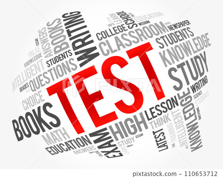 TEST word cloud collage, education concept background 110653712