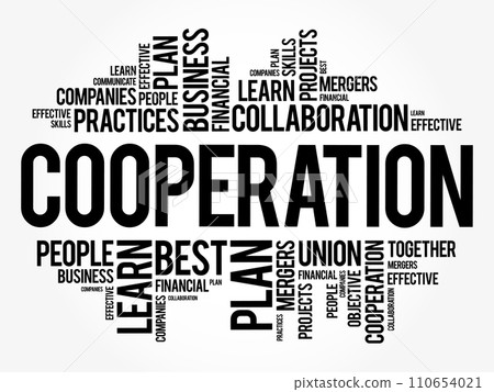 Cooperation word cloud collage, business concept background Cooperation word cloud collage, business concept background 110654021