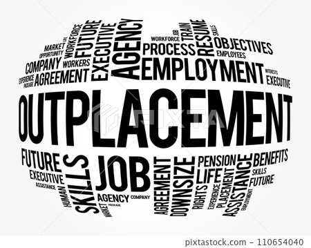 Outplacement word cloud collage, business concept background Outplacement word cloud collage, business concept background 110654040