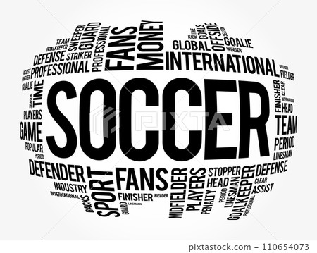 Soccer word cloud collage, sport concept background Soccer word cloud collage, sport concept background 110654073