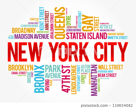 List of streets in New York City, word cloud collage, business and travel concept background List of streets in New York City, word cloud collage, business and travel concept background 110654082