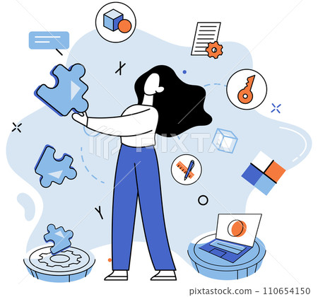 Creative thinking. Vector illustration. Education is vessel nurtures creative thinking, providing tools and nurturing soil to cultivate seeds innovation It is wellspring knowledge, fueling fire 110654150