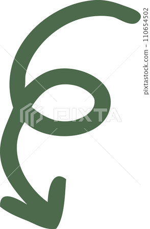 Arrow hand drawn 110654502