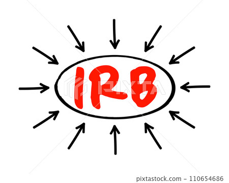 IRB Industrial Revenue Bond - municipal debt securities issued by a government agency on behalf of a private sector company, acronym text with arrows IRB Industrial Revenue Bond - municipal debt securities issued by a government agency on behalf of a private sector company, acronym text with arrows 110654686