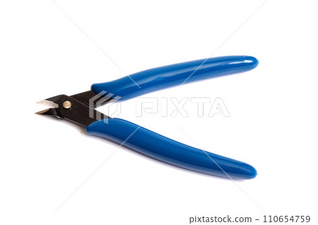 Blue nippers isolated on a white background 110654759