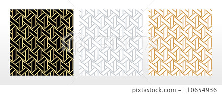 Set of abstract geometric patterns. Seamless vector backgrounds. Colored ornaments Graphic modern patterns Simple lattice graphic design Set of abstract geometric patterns. Seamless vector backgrounds. Colored ornaments Graphic modern patterns Simple lattice graphic design 110654936