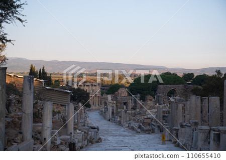 Buildings in the Ancient City of Ephesus, Ancient Buildings. Historical places. High quality photo 110655410