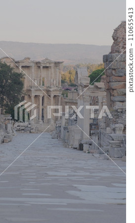 Buildings in the Ancient City of Ephesus, Ancient Buildings. Historical places. High quality photo 110655413