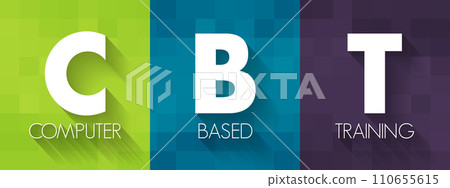 CBT Computer Based Training - education that is primarily administered using computers rather than an in-person instructor, acronym text concept background CBT Computer Based Training - education that is primarily administered using computers rather than an in-person instructor, acronym text concept background 110655615