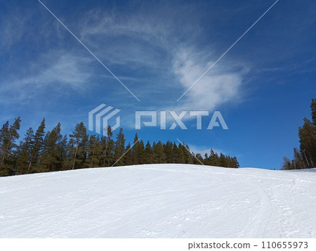 Kanis, slalom mountains in the North of Sweden 110655973