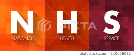 NHS National Health Service - comprehensive public-health service under government administration, acronym text concept background NHS National Health Service - comprehensive public-health service under government administration, acronym text concept background 110656022