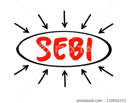 SEBI Securities and Exchange Board of India - regulatory body for securities and commodity market, acronym concept background SEBI Securities and Exchange Board of India - regulatory body for securities and commodity market, acronym concept background 110656151