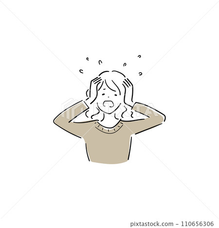 一個陷入困境與恐慌的女人 110656306