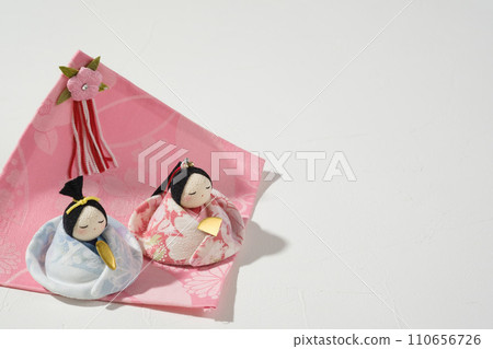 Hinamatsuri and free space on white background 110656726