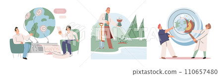 Scientific research. Vector illustration. Scientific studies involve testing hypotheses through controlled experiments Testing new technologies and methodologies is essential for scientific Testing Scientific research. Vector illustration. Scientific studies involve testing hypotheses through controlled experiments Testing new technologies and methodologies is essential for scientific Testing 110657480