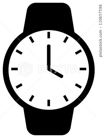 Wristwatch icon black Wristwatch icon black 110657598