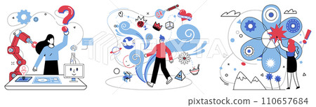 Brainstorming session vector illustration. A brainstorming session is lantern illuminating path intellectual growth and development In realm thought, brainstorming session is alchemist transmuting Brainstorming session vector illustration. A brainstorming session is lantern illuminating path intellectual growth and development In realm thought, brainstorming session is alchemist transmuting 110657684