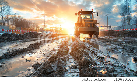 Road under construction 110659163