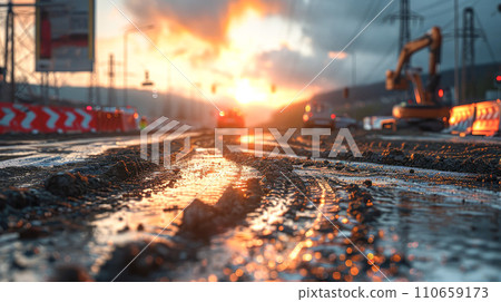 Road under construction Road under construction 110659173